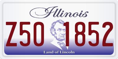 IL license plate Z501852