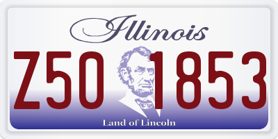 IL license plate Z501853