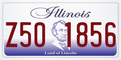 IL license plate Z501856