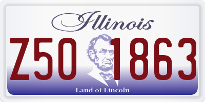 IL license plate Z501863
