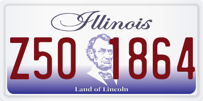 IL license plate Z501864