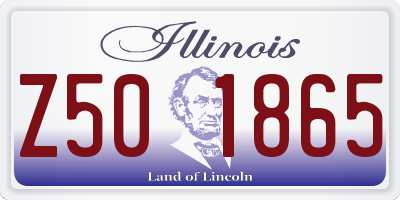 IL license plate Z501865