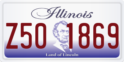 IL license plate Z501869