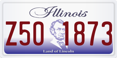 IL license plate Z501873