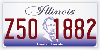 IL license plate Z501882