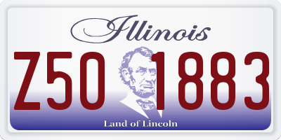 IL license plate Z501883