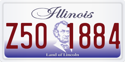 IL license plate Z501884