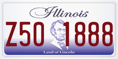 IL license plate Z501888
