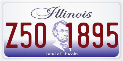 IL license plate Z501895