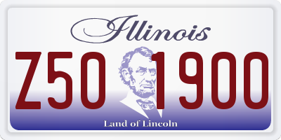 IL license plate Z501900