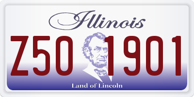 IL license plate Z501901