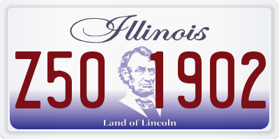 IL license plate Z501902