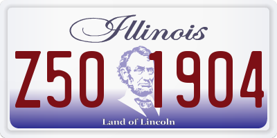 IL license plate Z501904
