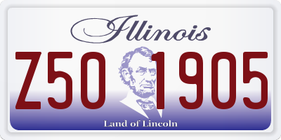 IL license plate Z501905