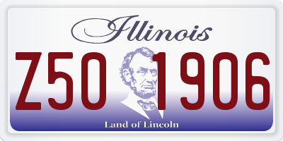 IL license plate Z501906