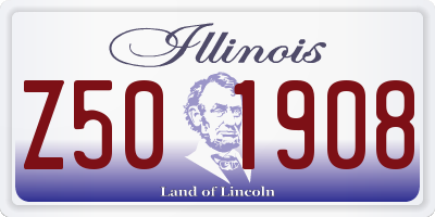 IL license plate Z501908