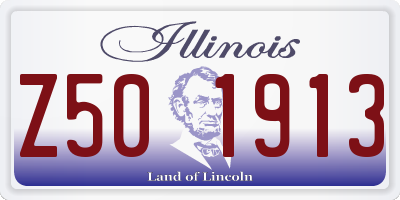 IL license plate Z501913