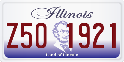 IL license plate Z501921