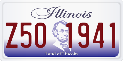 IL license plate Z501941
