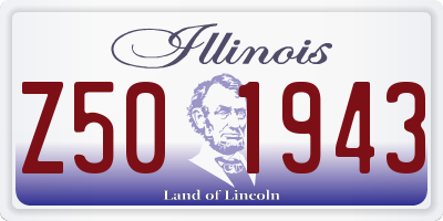 IL license plate Z501943