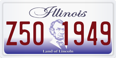 IL license plate Z501949