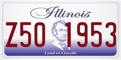 IL license plate Z501953