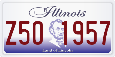 IL license plate Z501957