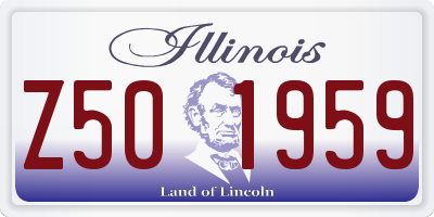 IL license plate Z501959