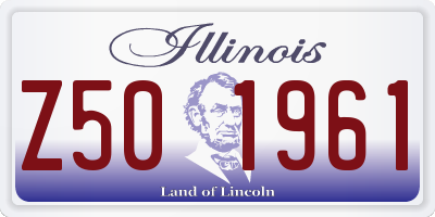 IL license plate Z501961