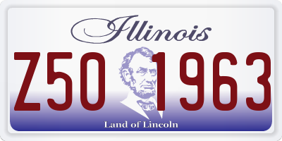 IL license plate Z501963