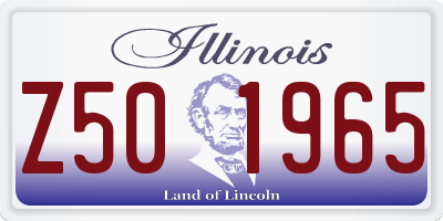 IL license plate Z501965