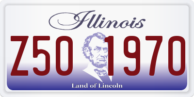 IL license plate Z501970