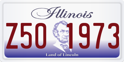 IL license plate Z501973