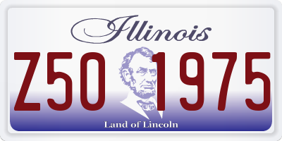 IL license plate Z501975