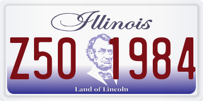 IL license plate Z501984