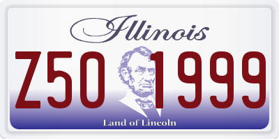 IL license plate Z501999