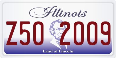 IL license plate Z502009