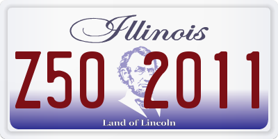 IL license plate Z502011