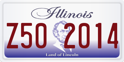 IL license plate Z502014