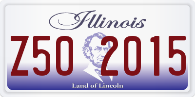 IL license plate Z502015