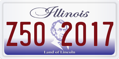 IL license plate Z502017