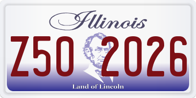 IL license plate Z502026