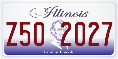 IL license plate Z502027