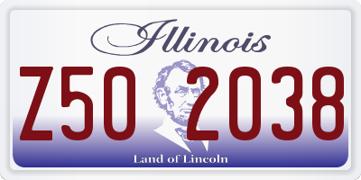 IL license plate Z502038