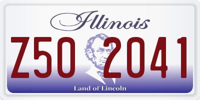 IL license plate Z502041
