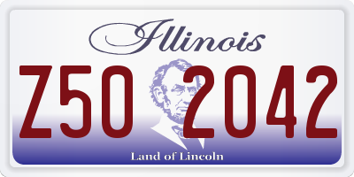 IL license plate Z502042