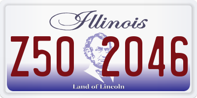 IL license plate Z502046