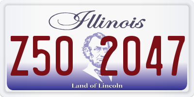 IL license plate Z502047