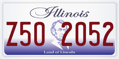 IL license plate Z502052