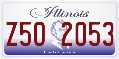 IL license plate Z502053